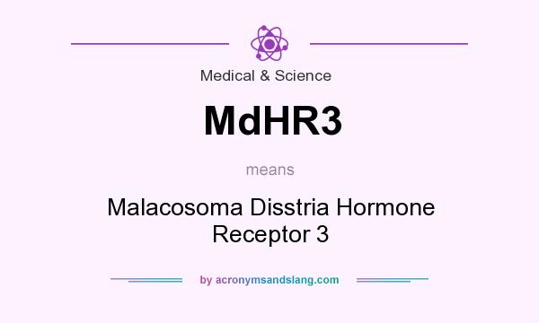What does MdHR3 mean? It stands for Malacosoma Disstria Hormone Receptor 3