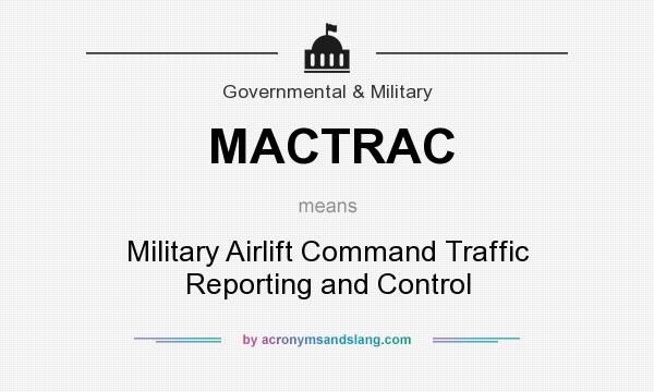 What does MACTRAC mean? It stands for Military Airlift Command Traffic Reporting and Control