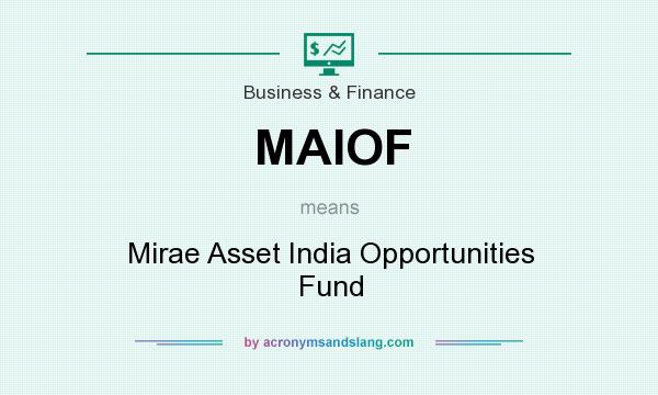 What does MAIOF mean? It stands for Mirae Asset India Opportunities Fund