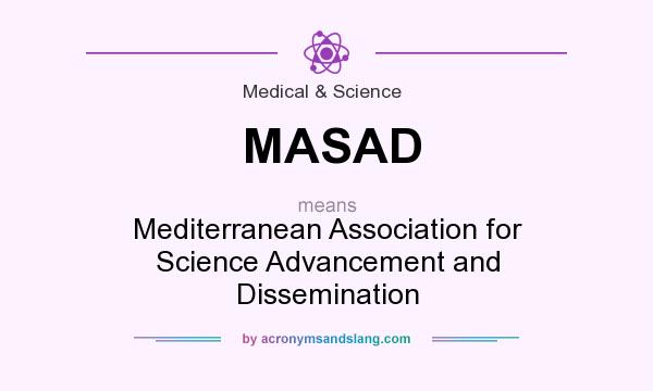 What does MASAD mean? It stands for Mediterranean Association for Science Advancement and Dissemination