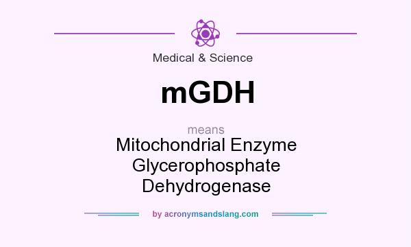 What does mGDH mean? It stands for Mitochondrial Enzyme Glycerophosphate Dehydrogenase
