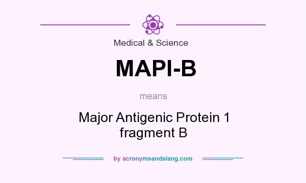 What does MAPI-B mean? It stands for Major Antigenic Protein 1 fragment B