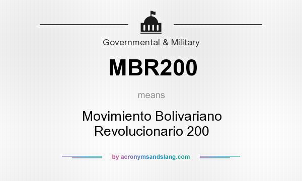 What does MBR200 mean? It stands for Movimiento Bolivariano Revolucionario 200
