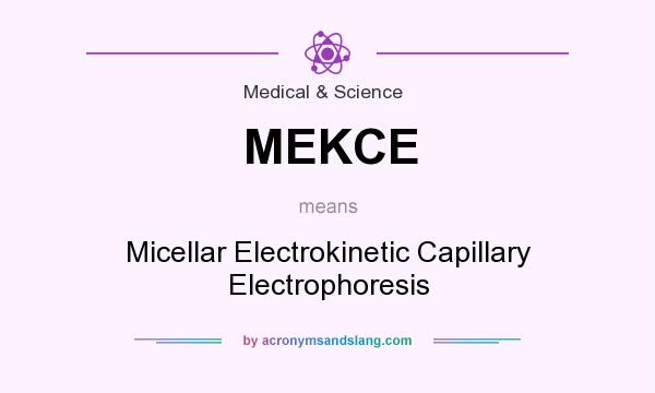 What does MEKCE mean? It stands for Micellar Electrokinetic Capillary Electrophoresis
