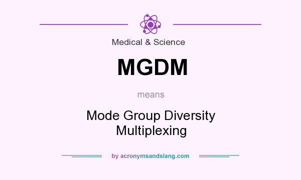 What does MGDM mean? It stands for Mode Group Diversity Multiplexing