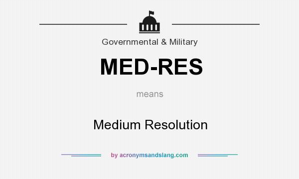 What does MED-RES mean? It stands for Medium Resolution