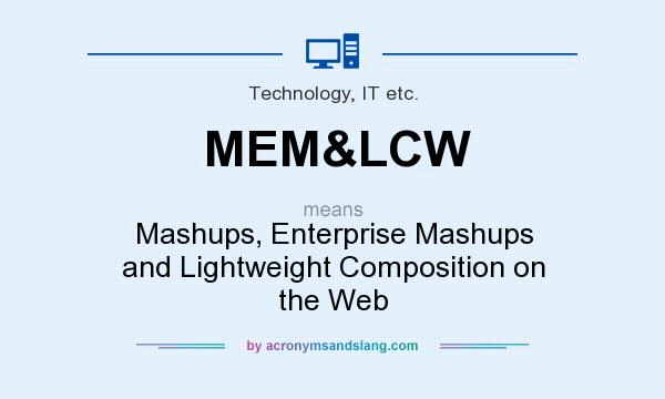 What does MEM&LCW mean? It stands for Mashups, Enterprise Mashups and Lightweight Composition on the Web