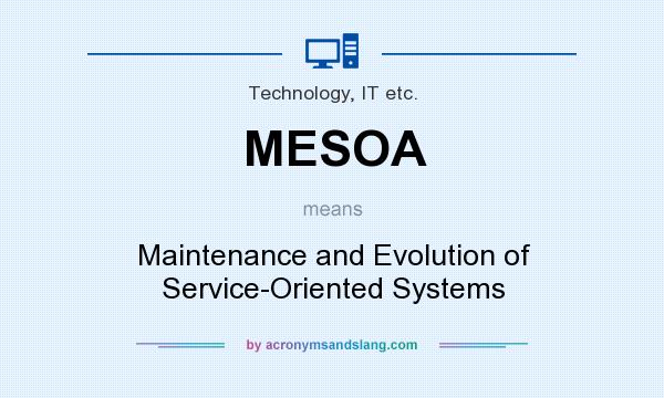What does MESOA mean? It stands for Maintenance and Evolution of Service-Oriented Systems