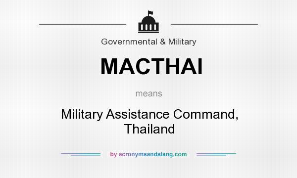 What does MACTHAI mean? It stands for Military Assistance Command, Thailand