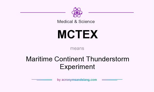 What does MCTEX mean? It stands for Maritime Continent Thunderstorm Experiment