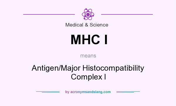 What does MHC I mean? It stands for Antigen/Major Histocompatibility Complex I