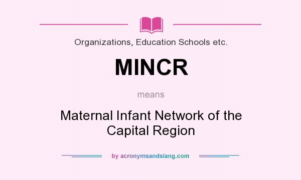 What does MINCR mean? It stands for Maternal Infant Network of the Capital Region