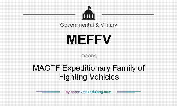 What does MEFFV mean? It stands for MAGTF Expeditionary Family of Fighting Vehicles