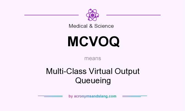 What does MCVOQ mean? It stands for Multi-Class Virtual Output Queueing