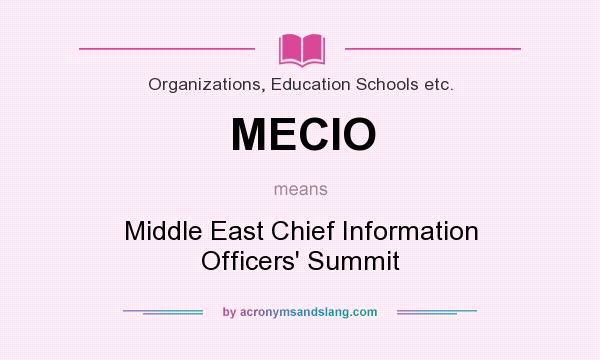 What does MECIO mean? It stands for Middle East Chief Information Officers` Summit