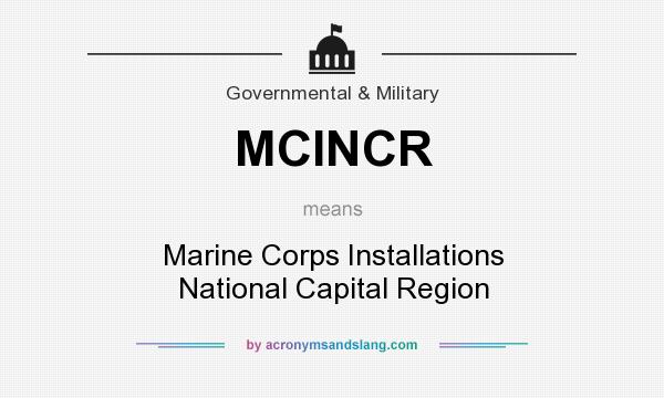 What does MCINCR mean? It stands for Marine Corps Installations National Capital Region