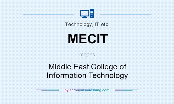 What does MECIT mean? It stands for Middle East College of Information Technology
