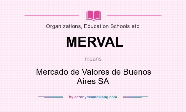 What does MERVAL mean? It stands for Mercado de Valores de Buenos Aires SA