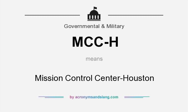 What does MCC-H mean? It stands for Mission Control Center-Houston