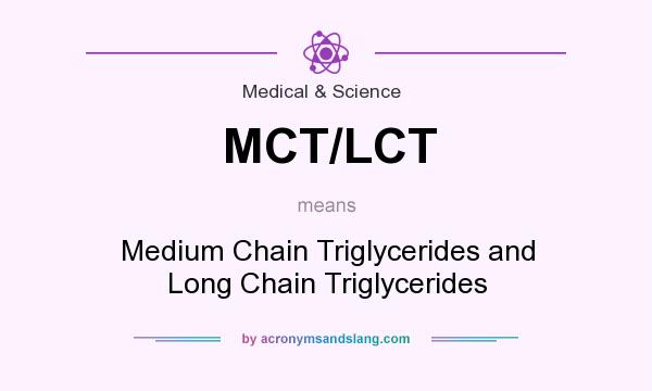 What does MCT/LCT mean? It stands for Medium Chain Triglycerides and Long Chain Triglycerides
