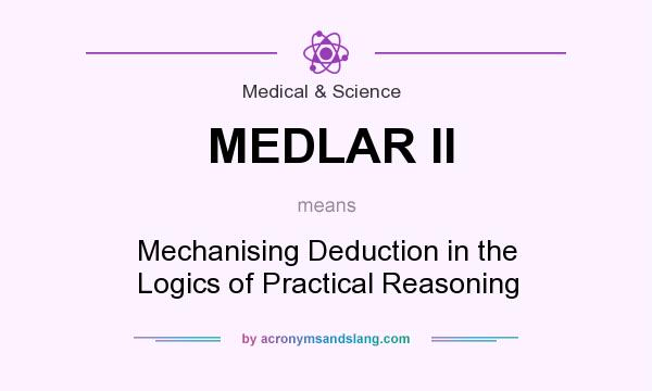 What does MEDLAR II mean? It stands for Mechanising Deduction in the Logics of Practical Reasoning