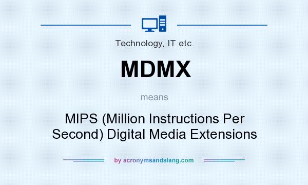 What does MDMX mean? It stands for MIPS (Million Instructions Per Second) Digital Media Extensions