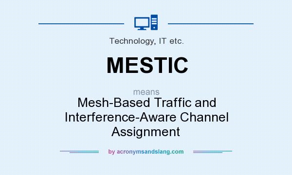 What does MESTIC mean? It stands for Mesh-Based Traffic and Interference-Aware Channel Assignment