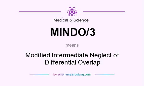 What does MINDO/3 mean? It stands for Modified Intermediate Neglect of Differential Overlap