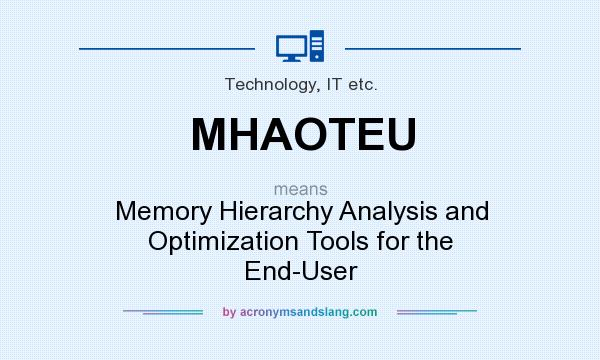 What does MHAOTEU mean? It stands for Memory Hierarchy Analysis and Optimization Tools for the End-User