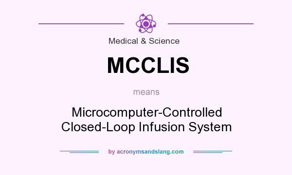 What does MCCLIS mean? It stands for Microcomputer-Controlled Closed-Loop Infusion System