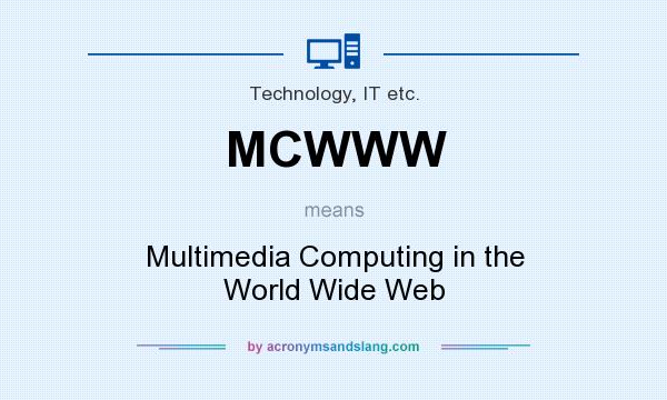 What does MCWWW mean? It stands for Multimedia Computing in the World Wide Web