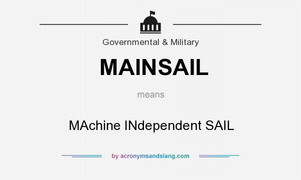 What does MAINSAIL mean? It stands for MAchine INdependent SAIL