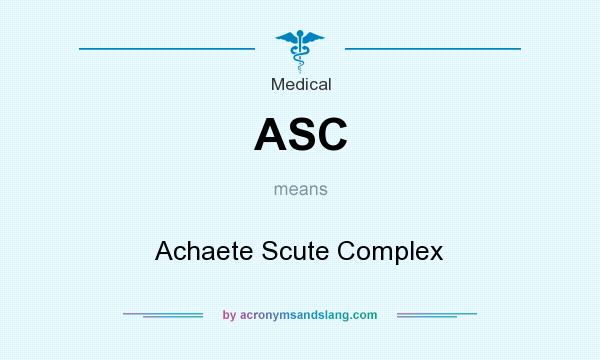 What does ASC mean? It stands for Achaete Scute Complex