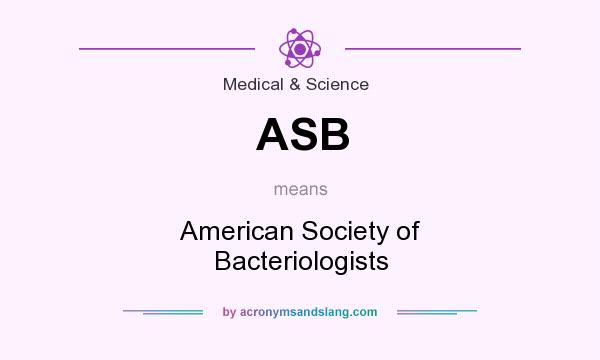 What does ASB mean? It stands for American Society of Bacteriologists