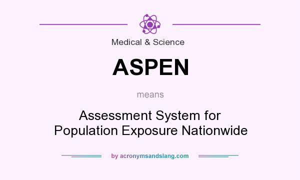 What does ASPEN mean? It stands for Assessment System for Population Exposure Nationwide