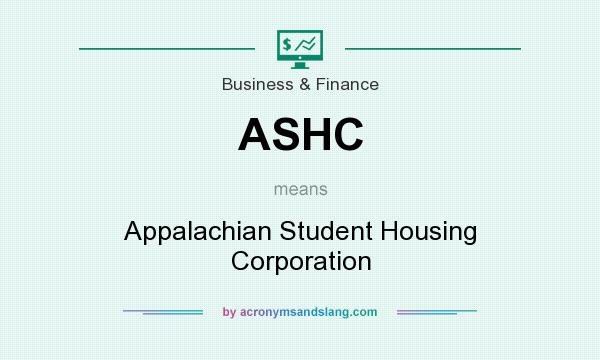 What does ASHC mean? It stands for Appalachian Student Housing Corporation