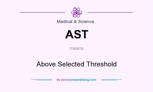 What does AST mean? It stands for Above Selected Threshold