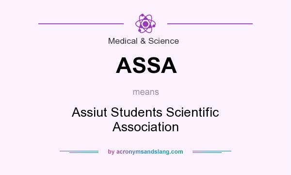 What does ASSA mean? It stands for Assiut Students Scientific Association