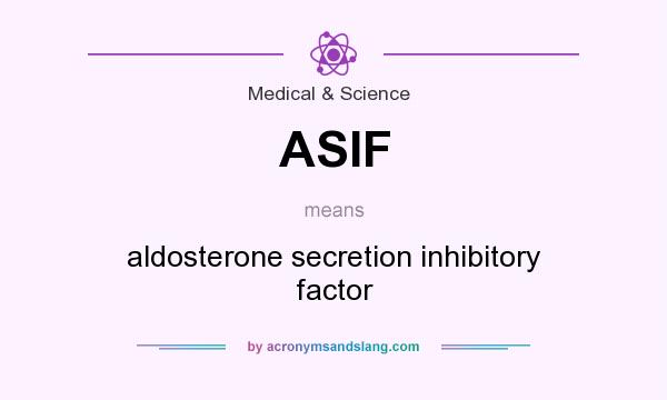 What does ASIF mean? It stands for aldosterone secretion inhibitory factor