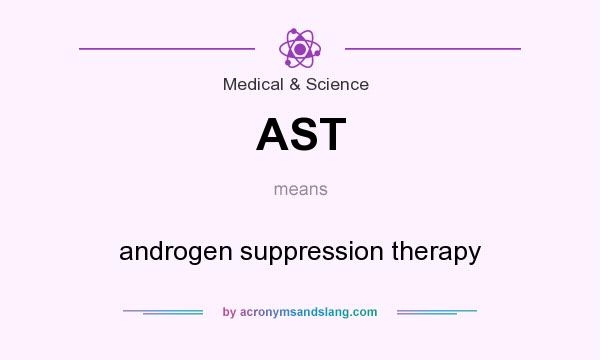 What does AST mean? It stands for androgen suppression therapy