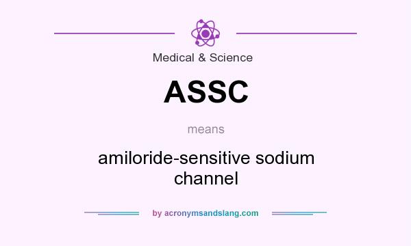 What does ASSC mean? It stands for amiloride-sensitive sodium channel