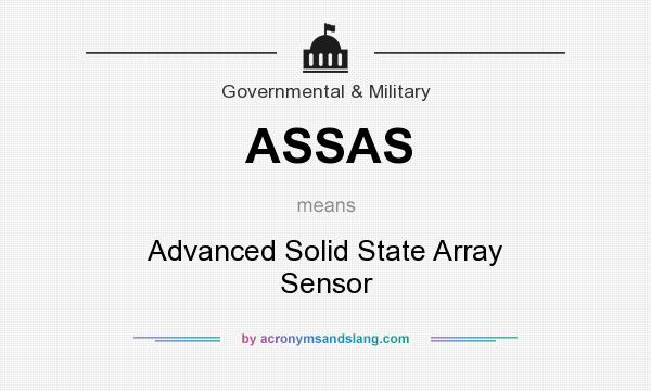 What does ASSAS mean? It stands for Advanced Solid State Array Sensor
