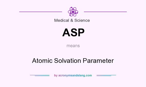 What does ASP mean? It stands for Atomic Solvation Parameter