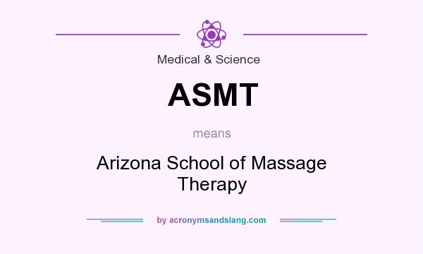 What does ASMT mean? It stands for Arizona School of Massage Therapy