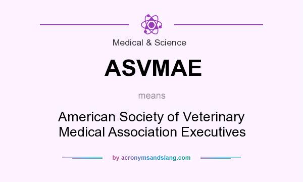 What does ASVMAE mean? It stands for American Society of Veterinary Medical Association Executives
