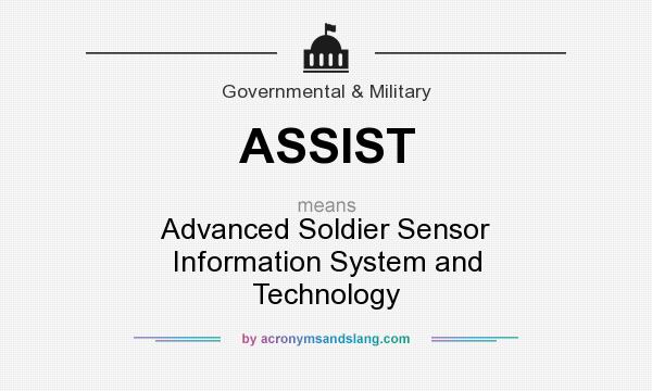 What does ASSIST mean? It stands for Advanced Soldier Sensor Information System and Technology