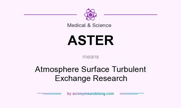 What does ASTER mean? It stands for Atmosphere Surface Turbulent Exchange Research