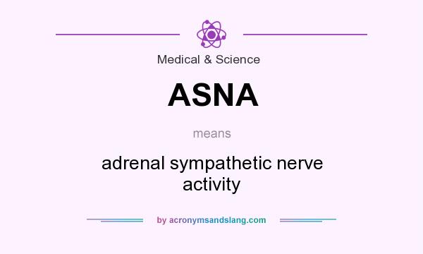 What does ASNA mean? It stands for adrenal sympathetic nerve activity
