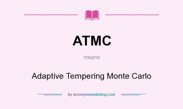 What does ATMC mean? It stands for Adaptive Tempering Monte Carlo