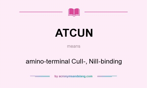 What does ATCUN mean? It stands for amino-terminal CuII-, NiII-binding